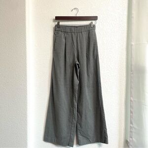 Ann Taylor Womens Pants Gray Grey Pull On Wide Leg Pleated Front Size Small